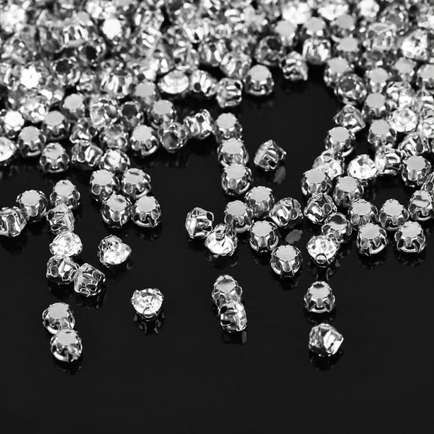 Worlds 50 piezas de formas mixtas para coser en diamantes de imitación de  cristal con parte trasera plana, ajuste de garra dorada, cristales para