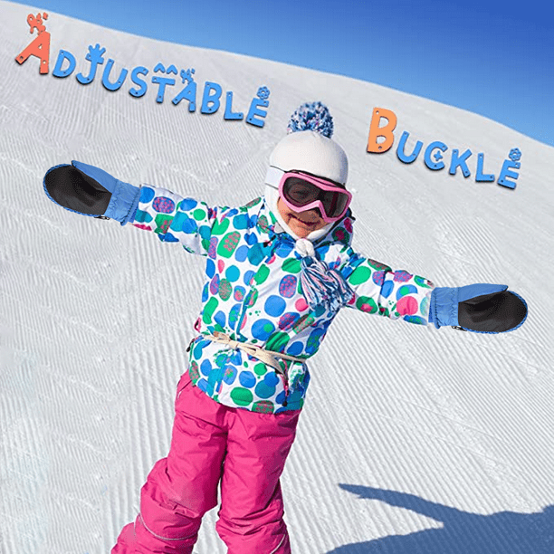 Manoplas para niños, manoplas de nieve impermeables para niños y niñas,  guantes de nieve de esquí para niños pequeños