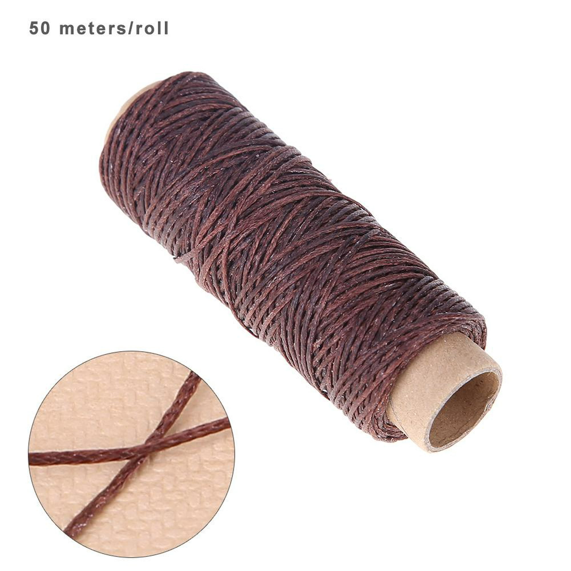 8 colores hilo encerado 150D cuero costura cera hilo cordón para cuero  artesanía costura bricolaje encuadernación mano coser pulseras artesanía