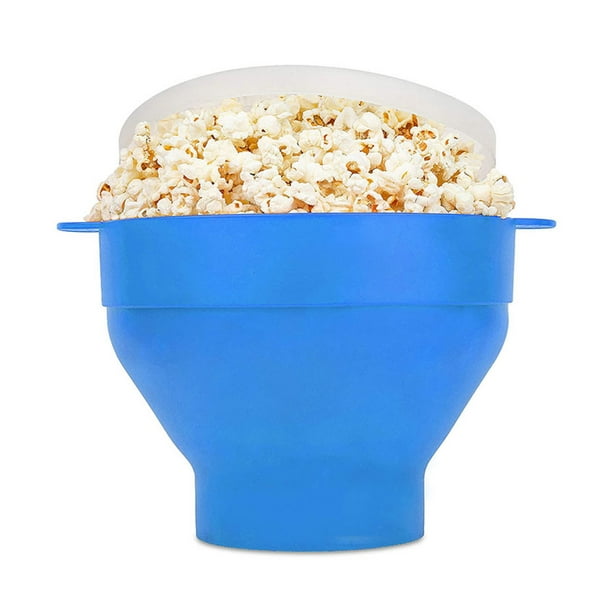 Bolso Tejido Cuencos de para palomitas de maíz Cubo de palomitas de maíz para microondas plegable Utensilios de cocina (Azul) Likrtyny Libre BPA | Walmart en línea