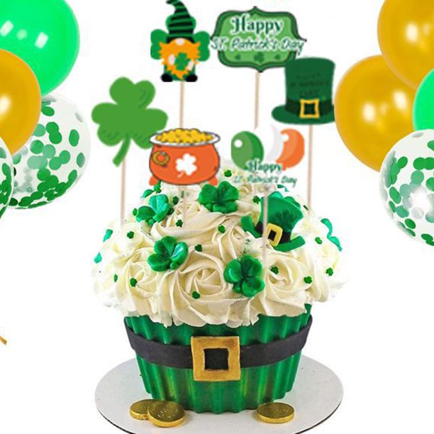 Globos decorativos para fiesta de cumpleaños de 18 años, pancarta verde,  adorno para pastel, suministros para