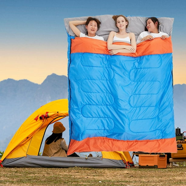 Saco De Dormir Doble Para Adultos Calido Saco Para Acampar Senderismo  Camping