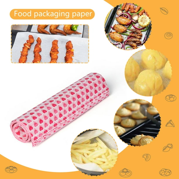 Papel De Hornear 50 unidades/caja de papel para envolver alimentos de papel  encerado de impresión antiadherente para barbacoa (A) Hugtrwg Libre de BPA