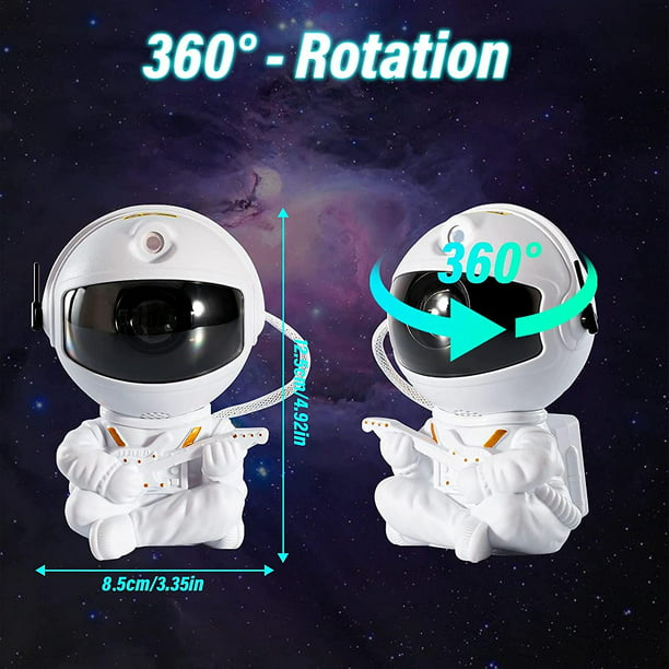 Proyector de astronauta, proyector de luz de galaxia de astronauta,  proyector de Space Buddy, proyector de luz de astronauta de rotación de  360° con