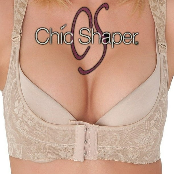 Chic Shaper Perfect Posture Shapewear Tops Breast Support Bra Top- Black - Extra  Large (Bust Size 44-46)