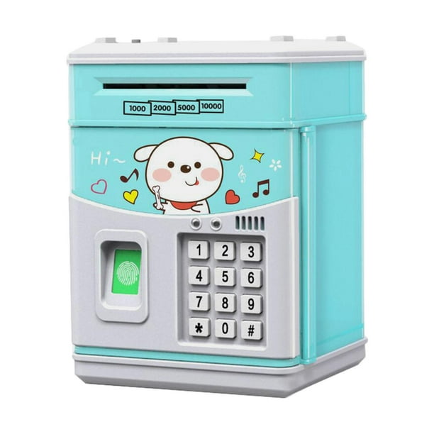 Hucha electrónica con desplazamiento automático para niños, cajas de  billetes de papel, máquina ATM, caja de