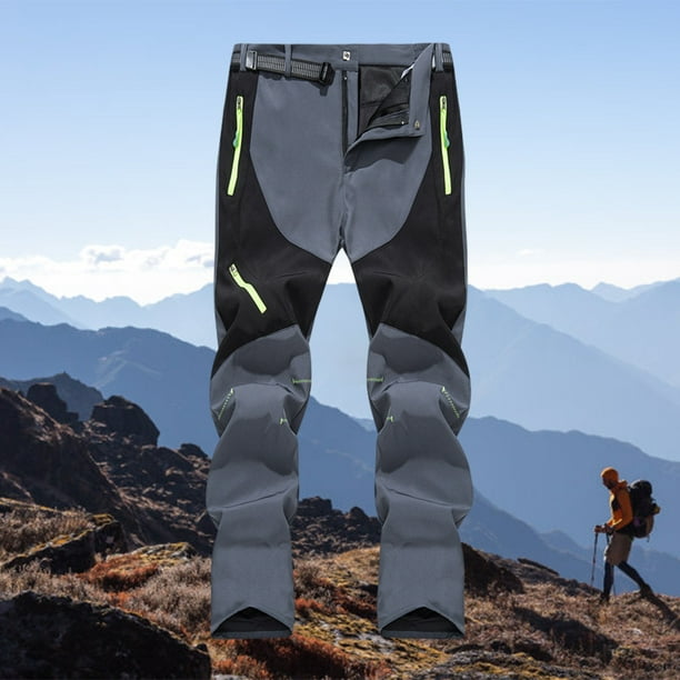 Pantalon Montaña Hombre Secado Rápido Impermeable Pantalones