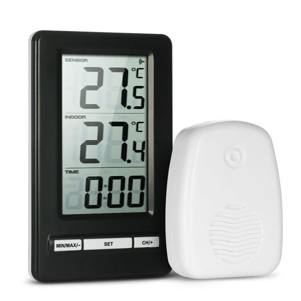 Termometro Digital Inalambrico Con Pantalla De Temperatura Interior Y  Exterior