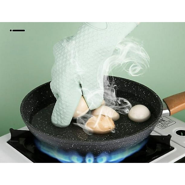 Manopla de horno doble de silicona antideslizante para horno