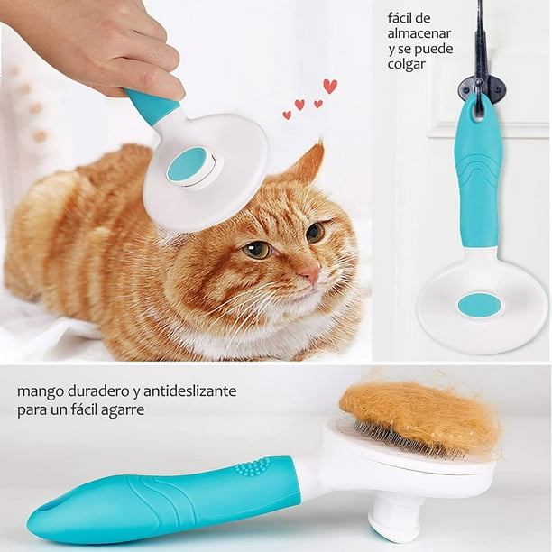 SHYEKYO Cuchillo pelador para perros, mango boscoso,  herramienta segura para el aseo de mascotas, elimina el pelo flotante para  animales de pelo largo para gatos : Productos para Animales