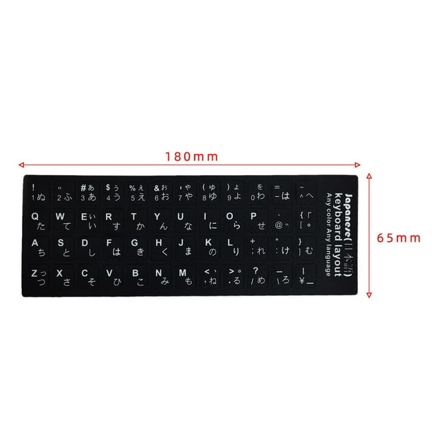 Pegatinas para teclado letras blancas con fondo negro para todos