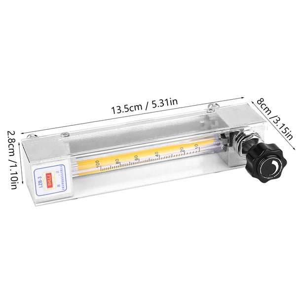 Caudalímetro de agua de 1 pulgada,Caudalímetro líquido de alta  precisión,Herramienta de medición de instrumento de medidor de flujo tipo  tubo de