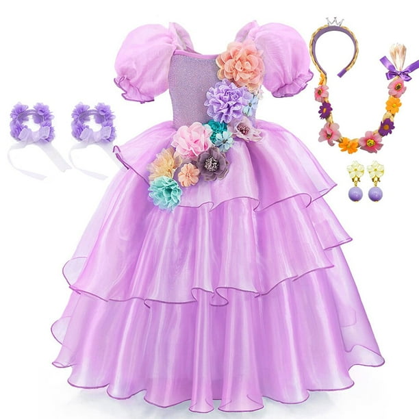 Disfraz de princesa para niñas de 4 a 10 años, Cosplay de Encanto,  Halloween, fiesta de carnaval, ropa de disfraces para niños Fivean unisex