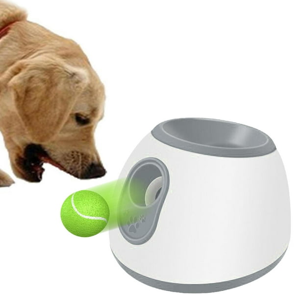 Lanzador automático de pelotas para perros, 3 pelotas de tenis de tamaño  estándar Lanzador de pelotas flexibles para mascotas para juguetes  interactivos para perros
