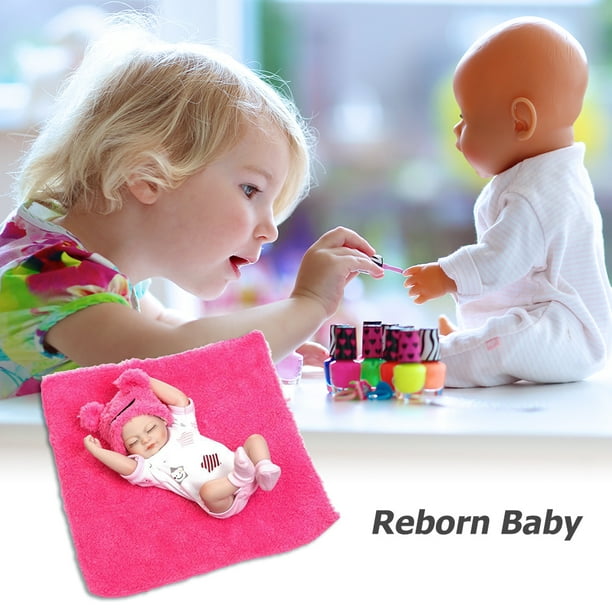 28cm Mini Reborn Doll Appease Toys Vinilo de silicona Mini bebés Reborn  para niños pequeños JShteea El nuevo