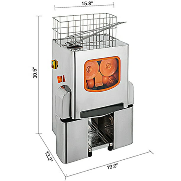 VEVOR Exprimidor Naranja 120W Máquina Automática Comercial Naranja  45x34x78.5cm