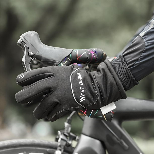 Guantes impermeables para bicicleta Invierno Cálido Pantalla táctil Guantes  de ciclismo Térmicos