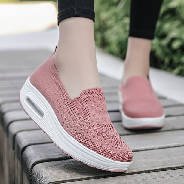  Zapatillas de tenis antideslizantes para mujer, 2021  antideslizantes, zapatos de tenis atléticos cómodos, zapatos fáciles de  plataforma mocasines, 7.5, A#rosa : Ropa, Zapatos y Joyería