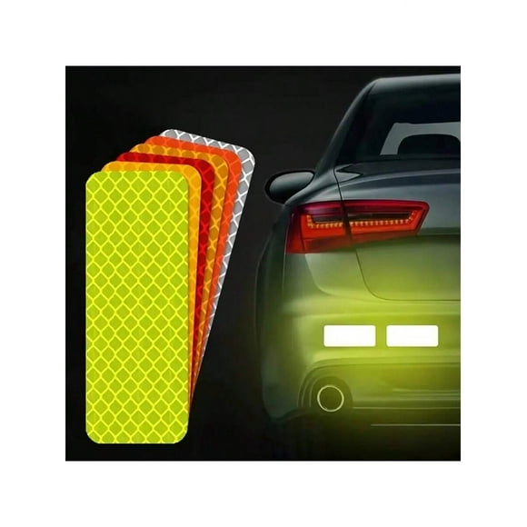 10pcs car bumper reflective safety strip stickers  enhance your night driving security  style