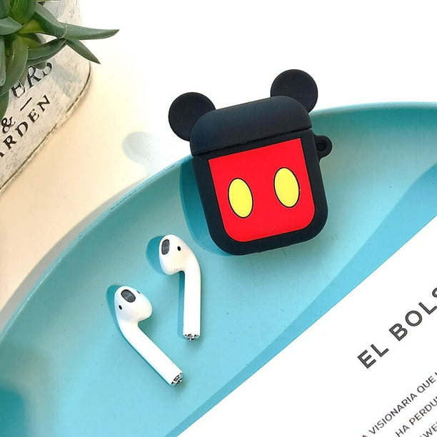 Funda de silicona para Airpods 1 2 Pro de dibujos animados pata Mickey  inalámbrico Bluetooth auricular caso