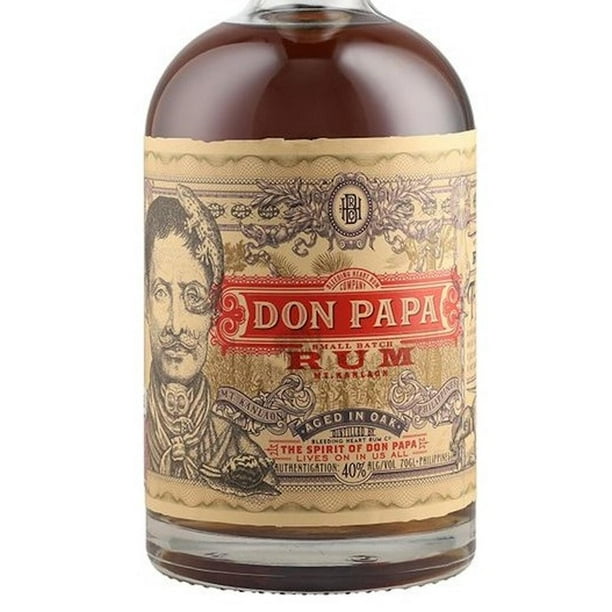 Don Papa Rum - Ron, 40% alc/vol, 70 cl : : Alimentación y bebidas