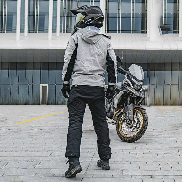 SULAITE Chubasquero Reflectante Moto + Pantalones con Cubrezapatos Gris  (XXXL) Ndcxsfigh Accesorios para autos y motos