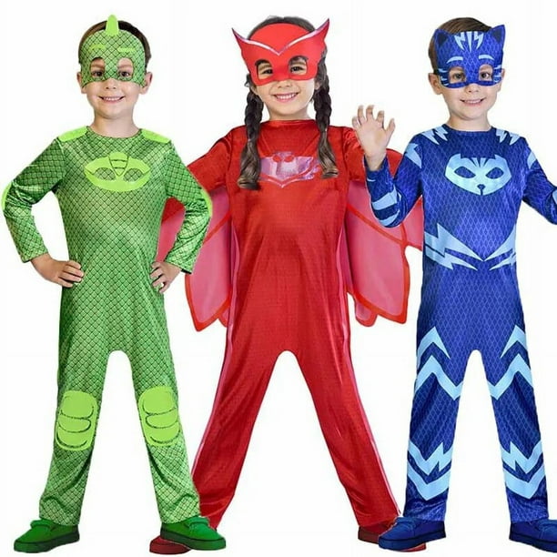 Mono azul rojo verde para niños, disfraz de Cosplay con máscara, héroe  nocturno, conjuntos de vestido de fiesta de cumpleaños, disfraces de  Navidad