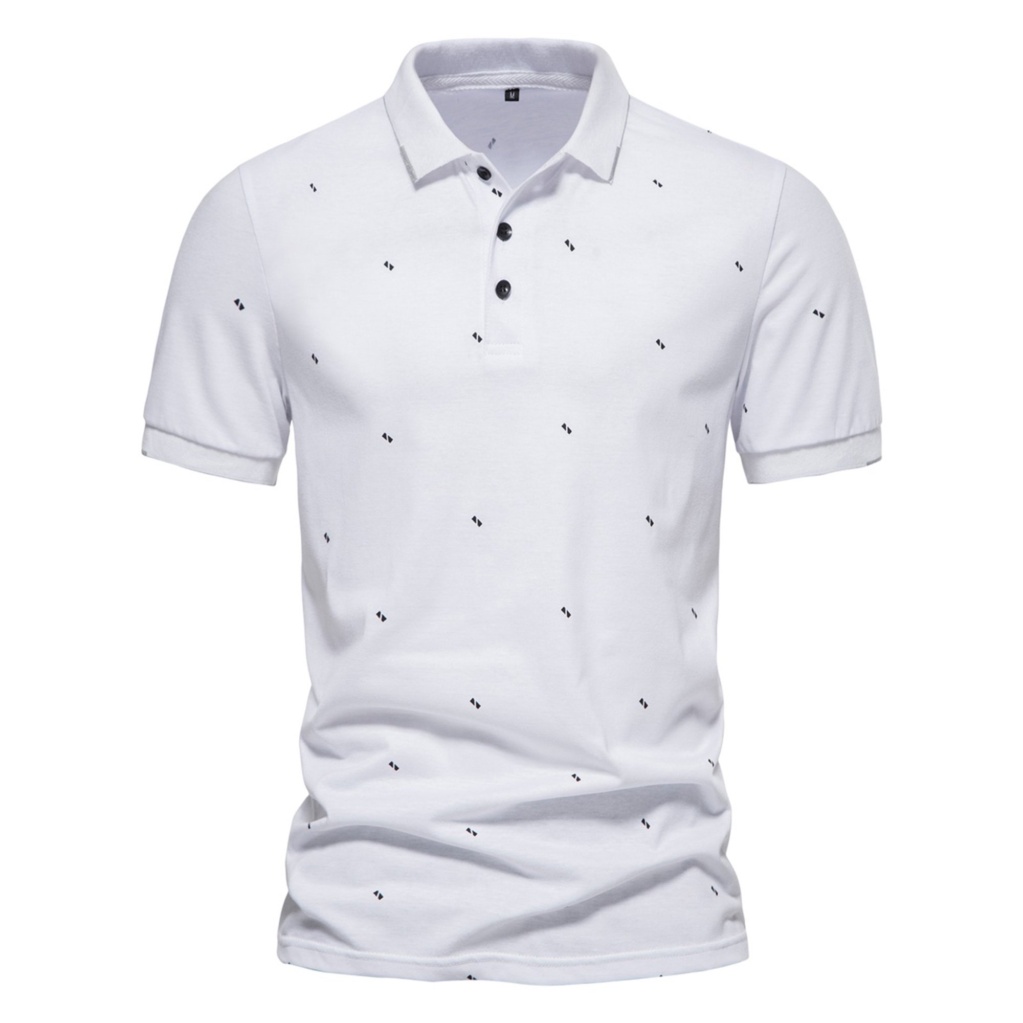 Polo de manga corta para hombre, polo de algodón ajustado, diseño básico,  clásico, casual, ligero, camisetas