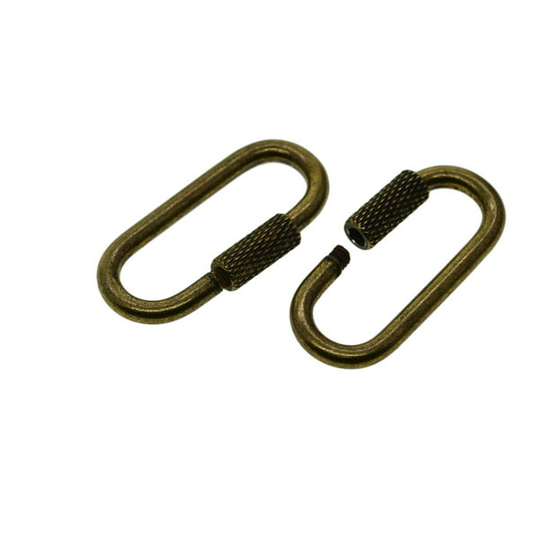 10 piezas de mosquetón grande D anillo clip gancho llavero duradero  accesorios de campamento para exteriores, pesca, senderismo color aleatorio