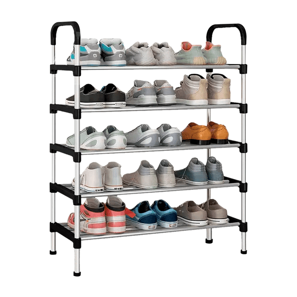 Zapatera Mueble para Zapatos Organizador con Varios Compartimientos Color  Negro Practiksa Armable