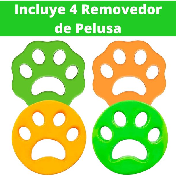 Removedor Pelusa 4 Piezas Pelos Mascota Para Lavadora Reutilizable  recogedor de ropa de pelo de mascotas, removedor de pelusas para lavadora,  reutilizable, portátil, para mascotas ( 4 Piezas ) XGeek M-3