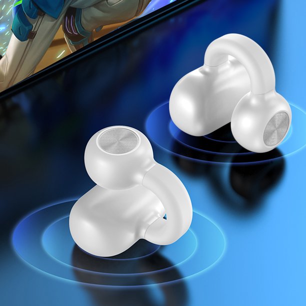 Auriculares inalámbricos Bluetooth 5.3 con clip para la oreja, auriculares  con cancelación de ruido, auriculares para