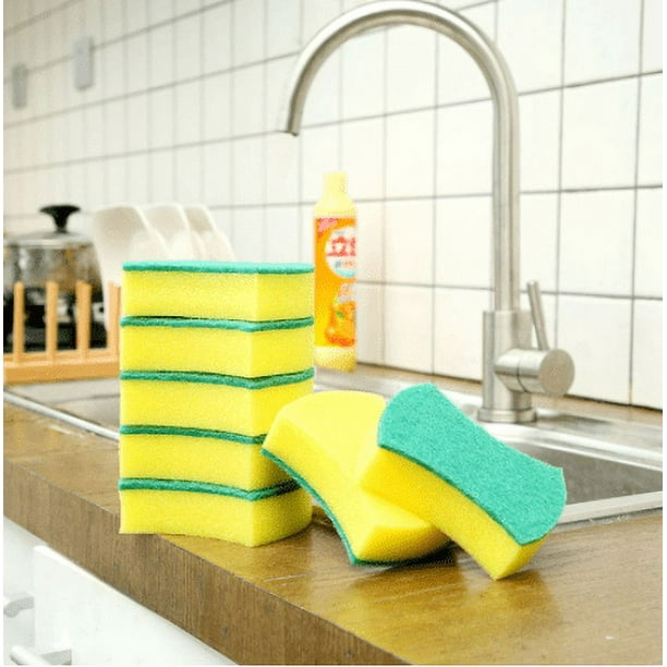 limpieza interna Esponjas para fregar de celulosa de alta resistencia,  esponjas para lavar platos de doble cara para la cocina, paquete de 10  Ormromra YZY1314