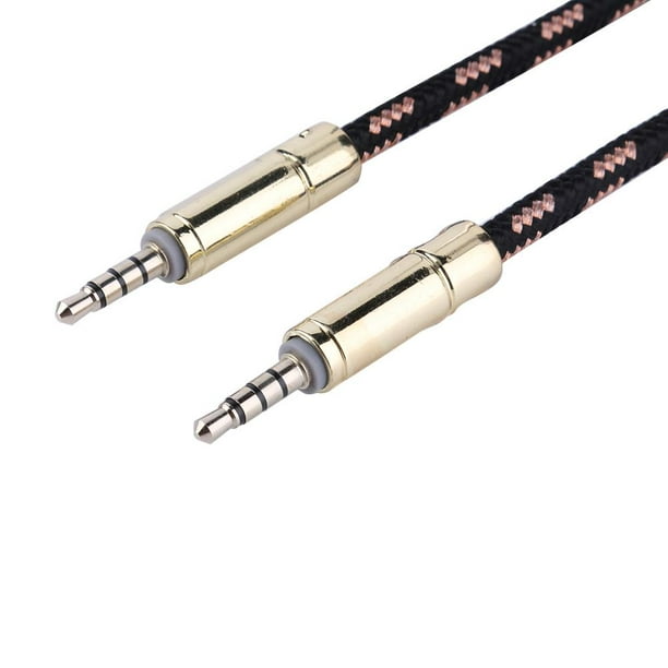 Cable auxiliar de 3,5 mm macho a macho línea de cable de audio para  auriculares con altavoz (negro) Ndcxsfigh Nuevos Originales