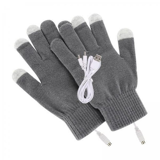 Guantes calefactables eléctricos USB, guantes térmicos, guantes de invierno  cálidos para tejer vable Sunnimix guantes calefactables
