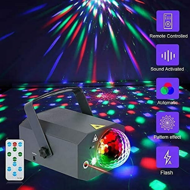 Luces estroboscópicas de fiesta de 1 pieza, luz estroboscópica de disco de  DJ de escenario portátil con control remoto