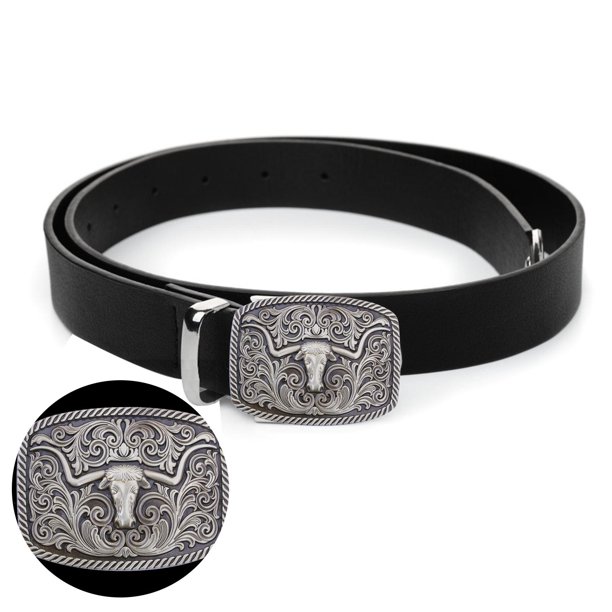 Hebilla de cinturón de toro de de vaquero de estilo retro, hebillas de  cinturón de Metal sólido para cinturones, hebilla de cinturón de Bronce  antiguo