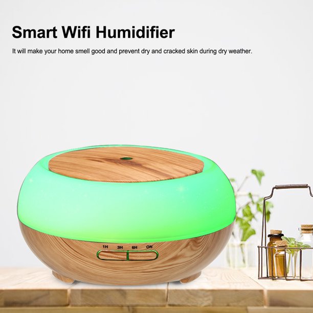 Smart Wifi Wireless LED Night Lamp 400ml Humidificador Aceite