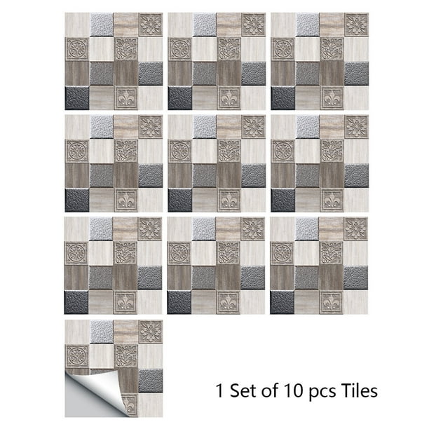 10 pegatinas para azulejos de pared de 15 cm x 15 cm, baldosas de