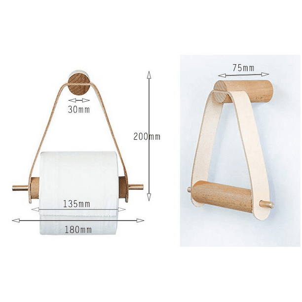 Soporte Vertical de papel para cocina, portarrollos de papel de pared de  cobre puro de madera