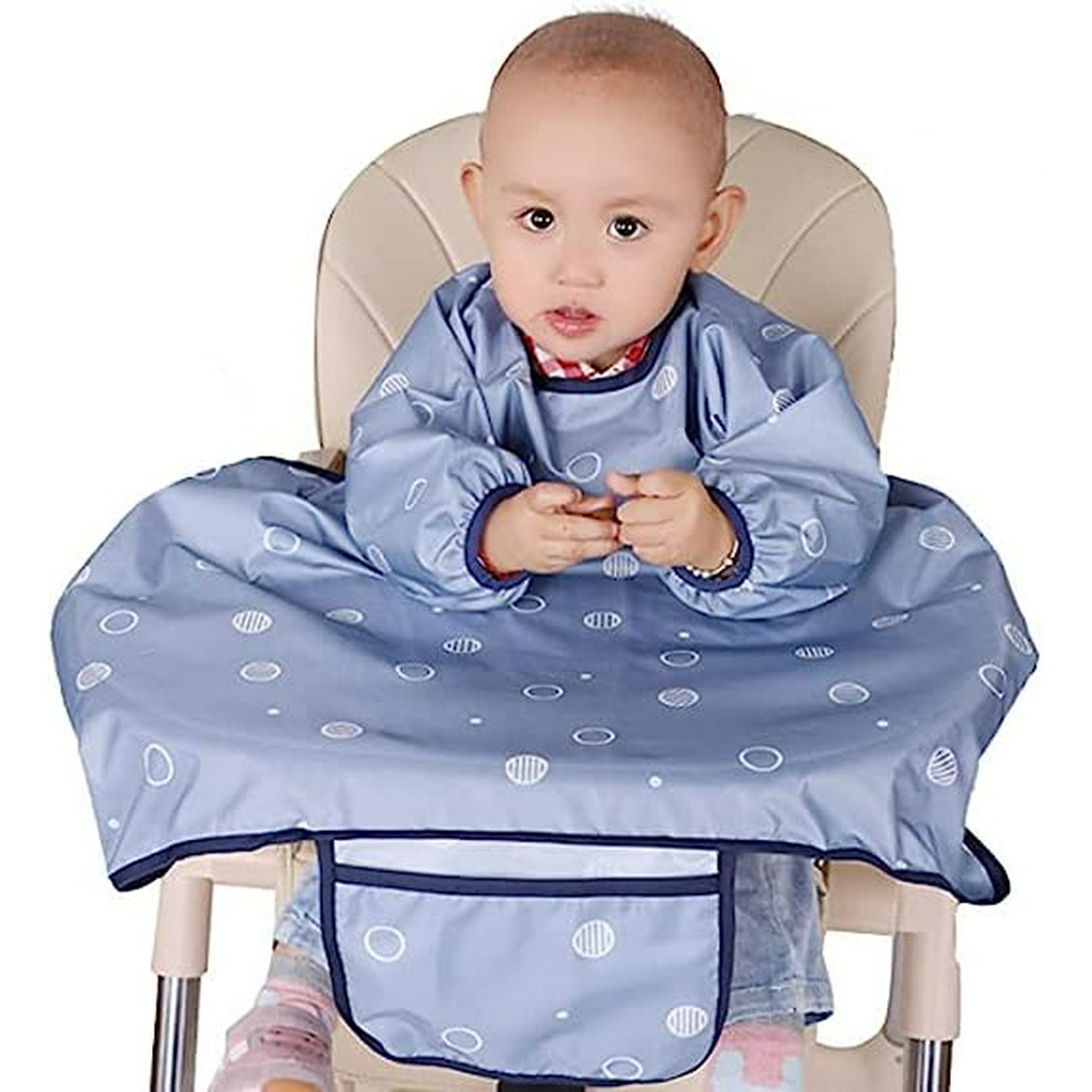  Veronica Babero de destete para bebé, cubierta para silla alta,  baberos para bebé, ideal para BLW niño pequeño, destete extra largo : Bebés