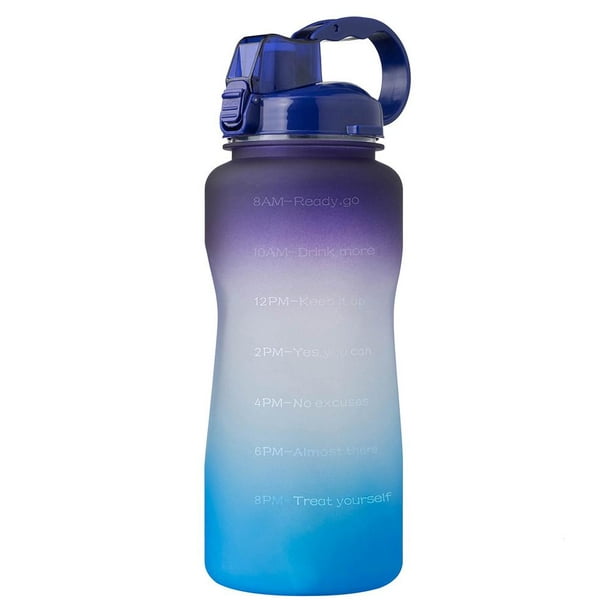 Botella de agua portátil con pajita: botella de agua de gran capacidad de  54.1 fl oz con escala para garantizar que bebas suficiente agua, gimnasio