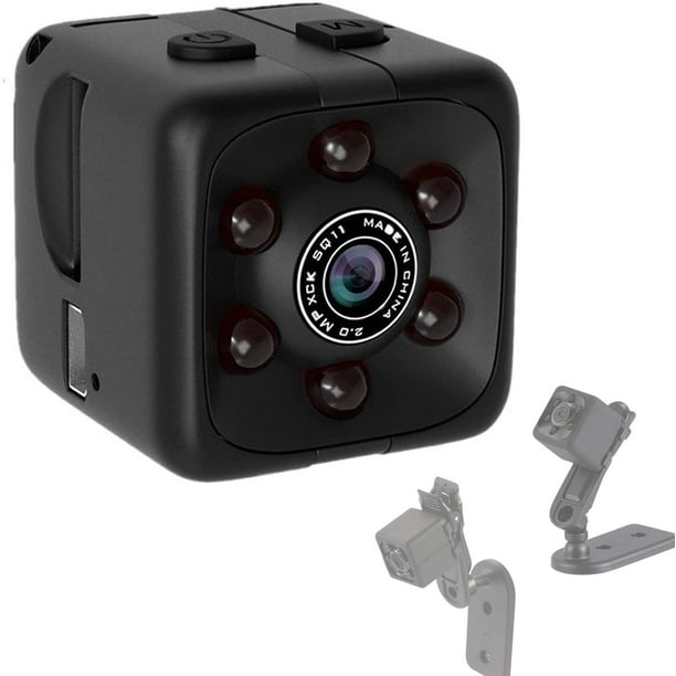 Mini cámara espía inalámbrica HD cámara oculta pequeña cámara de niñera con  detección de movimiento y visión nocturna, cámara de seguridad portátil
