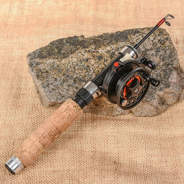 Juego combinado de carrete de caña de pescar en hielo 2 Ehuebsd secciones  rueda de poste de pescado juego de ruedas de Metal accesorios para peces