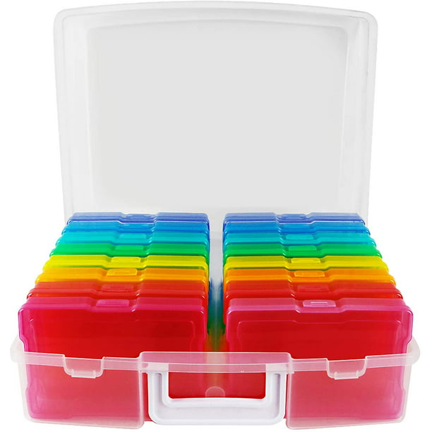 cajas organizadoras de plástico transparente, rejillas de almacenamiento  extraíbles para arte y manualidades Adepaton WRMH-1567-2