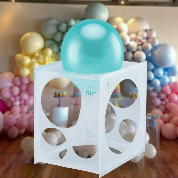 Calibrador de globos de 11 agujeros, herramienta de medición de tamaño de  globos duradera, caja de globos de plástico, accesorios de decoración de  fiesta de boda - AliExpress