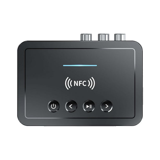 Transmisor y receptor Bluetooth 5.0 Audio RCA, Inalámbrico NFC con AUX 3.5mm  a 2 RCA de Wmkox8yii