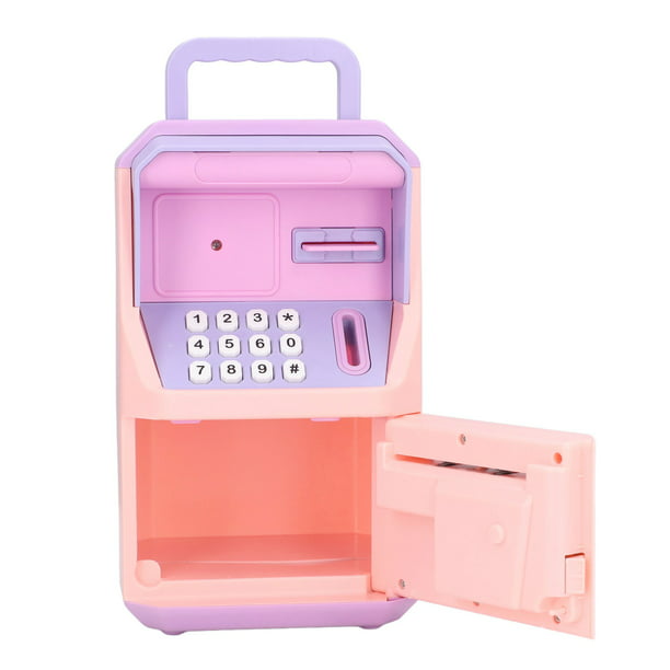 Hucha para niños y niñas, hucha electrónica con protección por contraseña,  billete de cajero automático