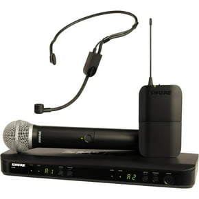 Micrófono BLX1288/P31 Shure Inalámbrico de Mano y Micrófono Diadema Shure Receptor de 2 Canales