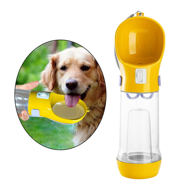 Bebedero Amarillo de Agua Portatil para Perro